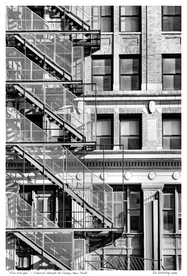 “Fire Escape” - Church Street at Vesey, New York
