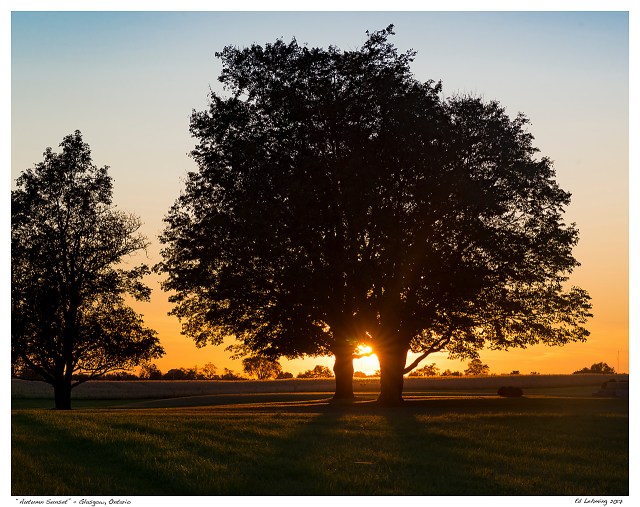 “Autumn Sunset” - Glasgow, Ontario
